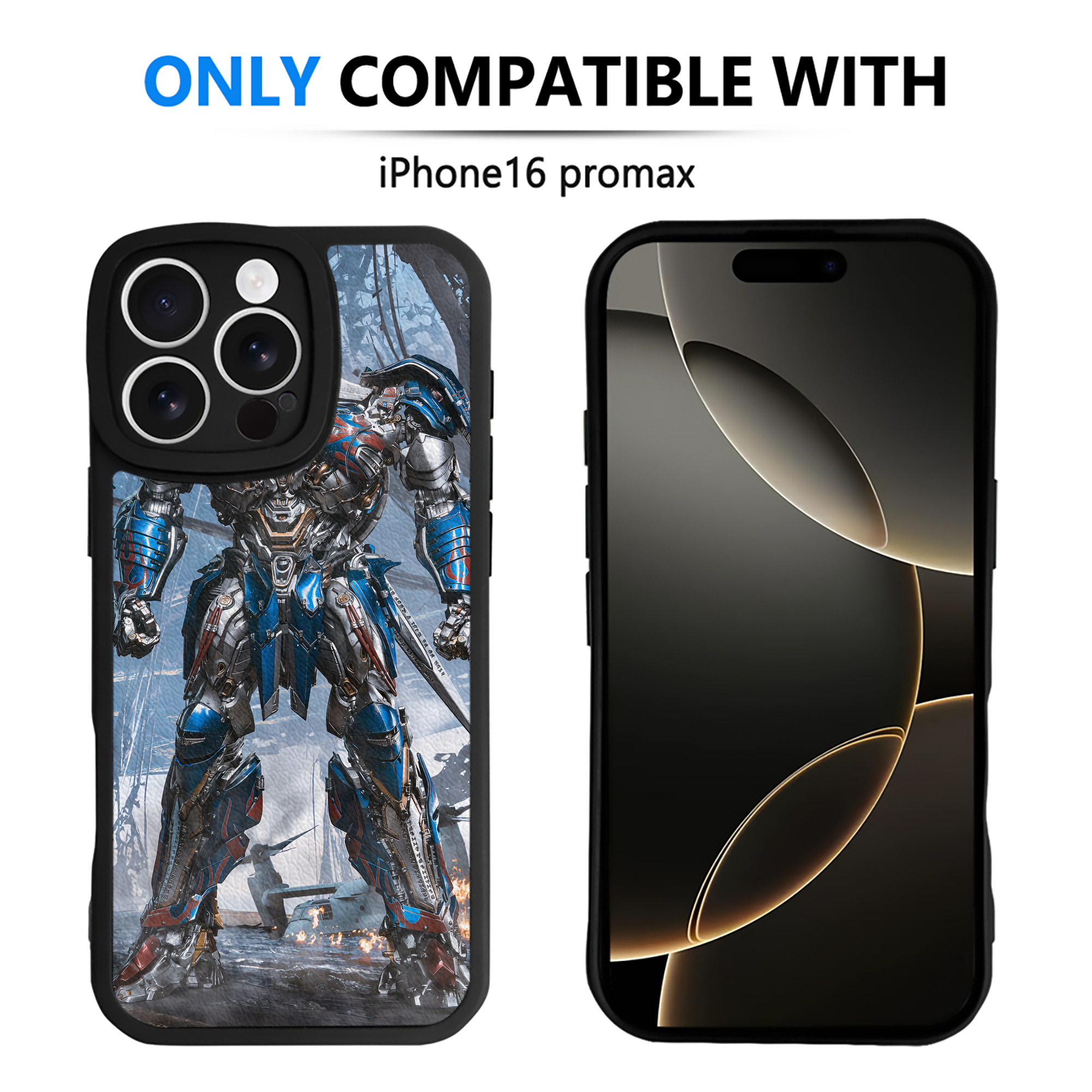 （画像用） Transformers トランスフォーマー 【iPhone 16シリーズ対応】シリコンスマホケース（レザー調） 材質：シリコン